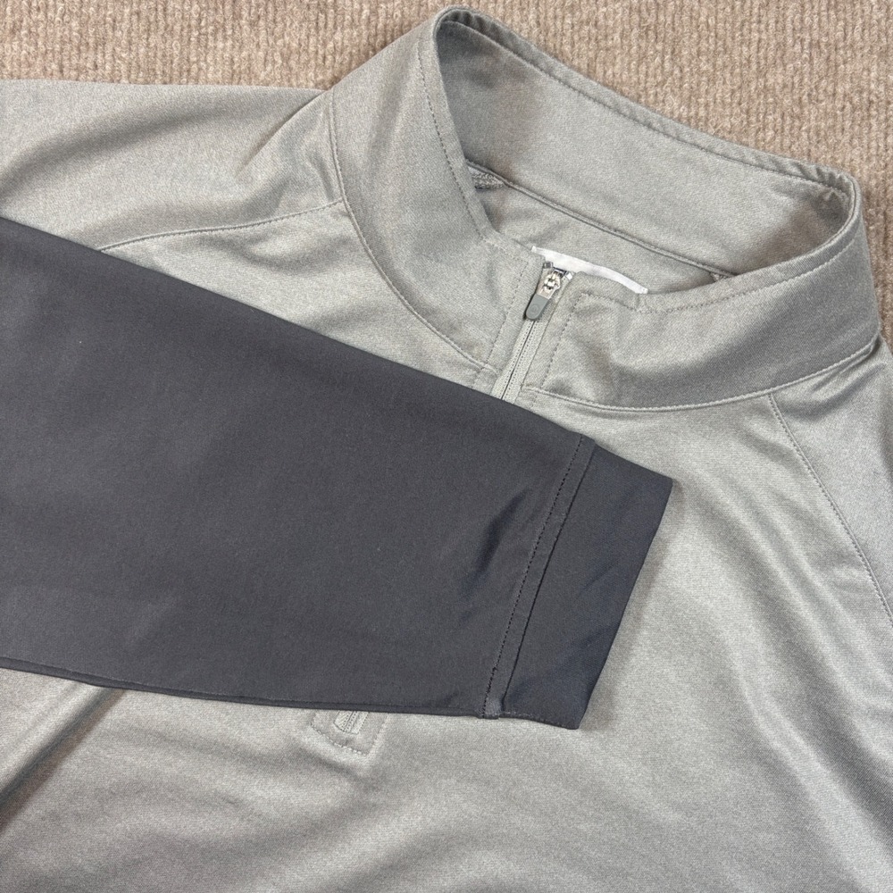 Peter Millar Perth Gray Ombre Performance Quarter Zip‎ Men's Size XL EUC